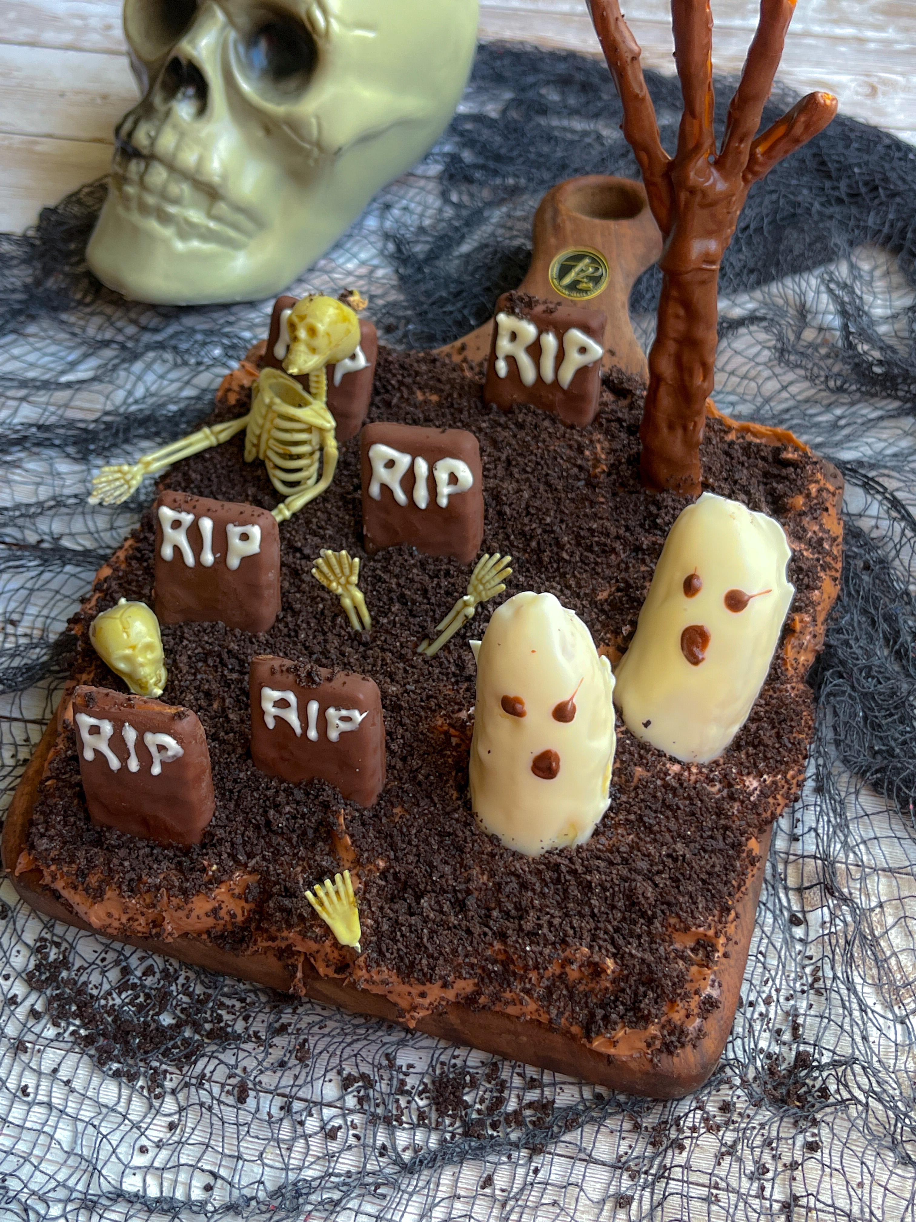 Graveyard Chocolate Cookie Dip Board