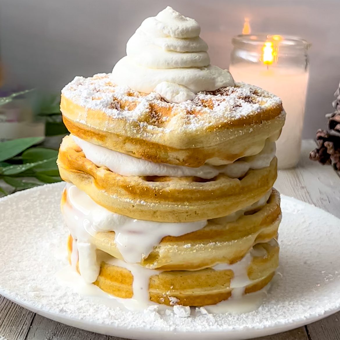 Gingerbread Christmas Waffles