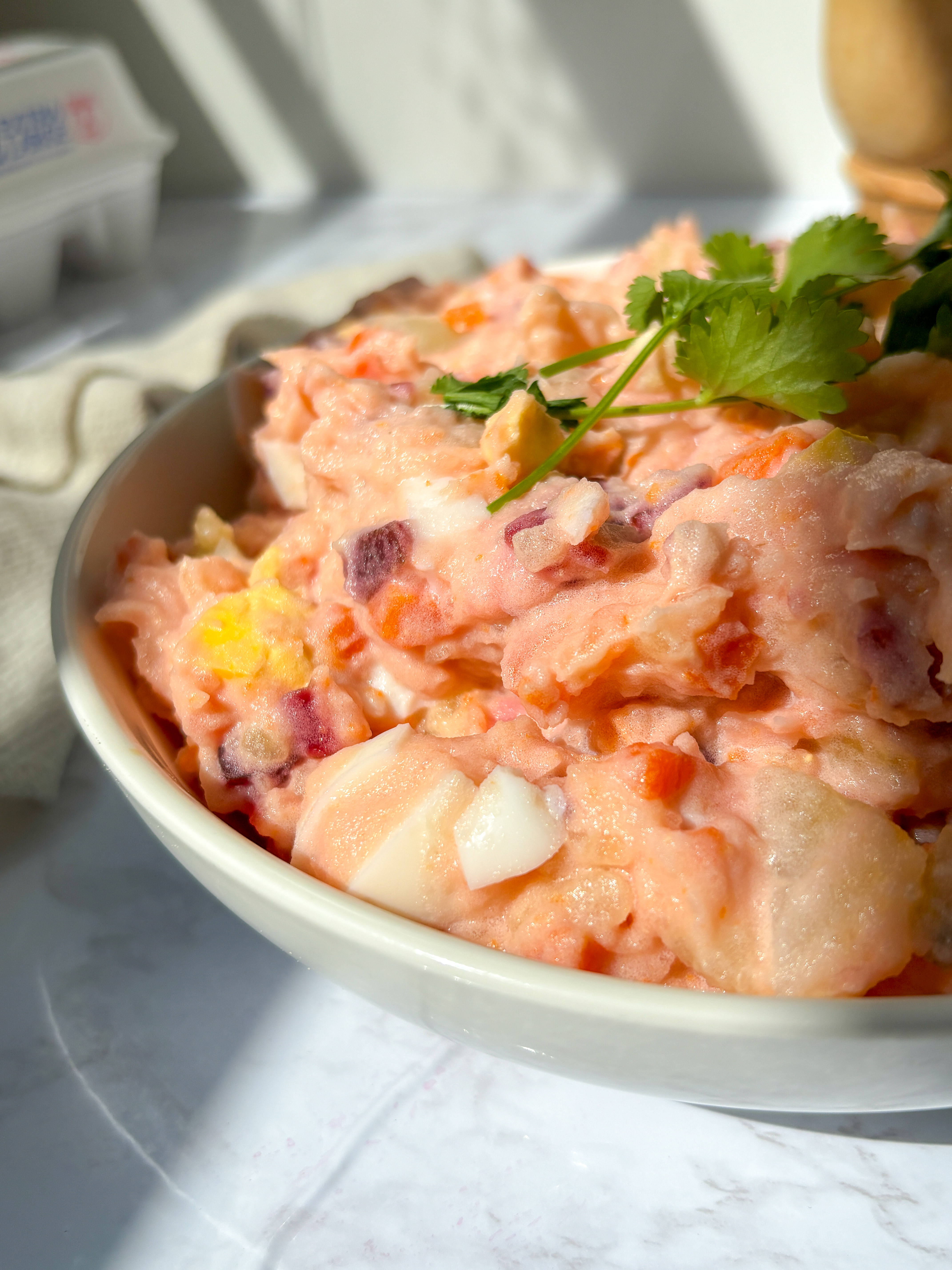 Dominican Potato Salad (Ensalada Rusa) Ensalada de papa