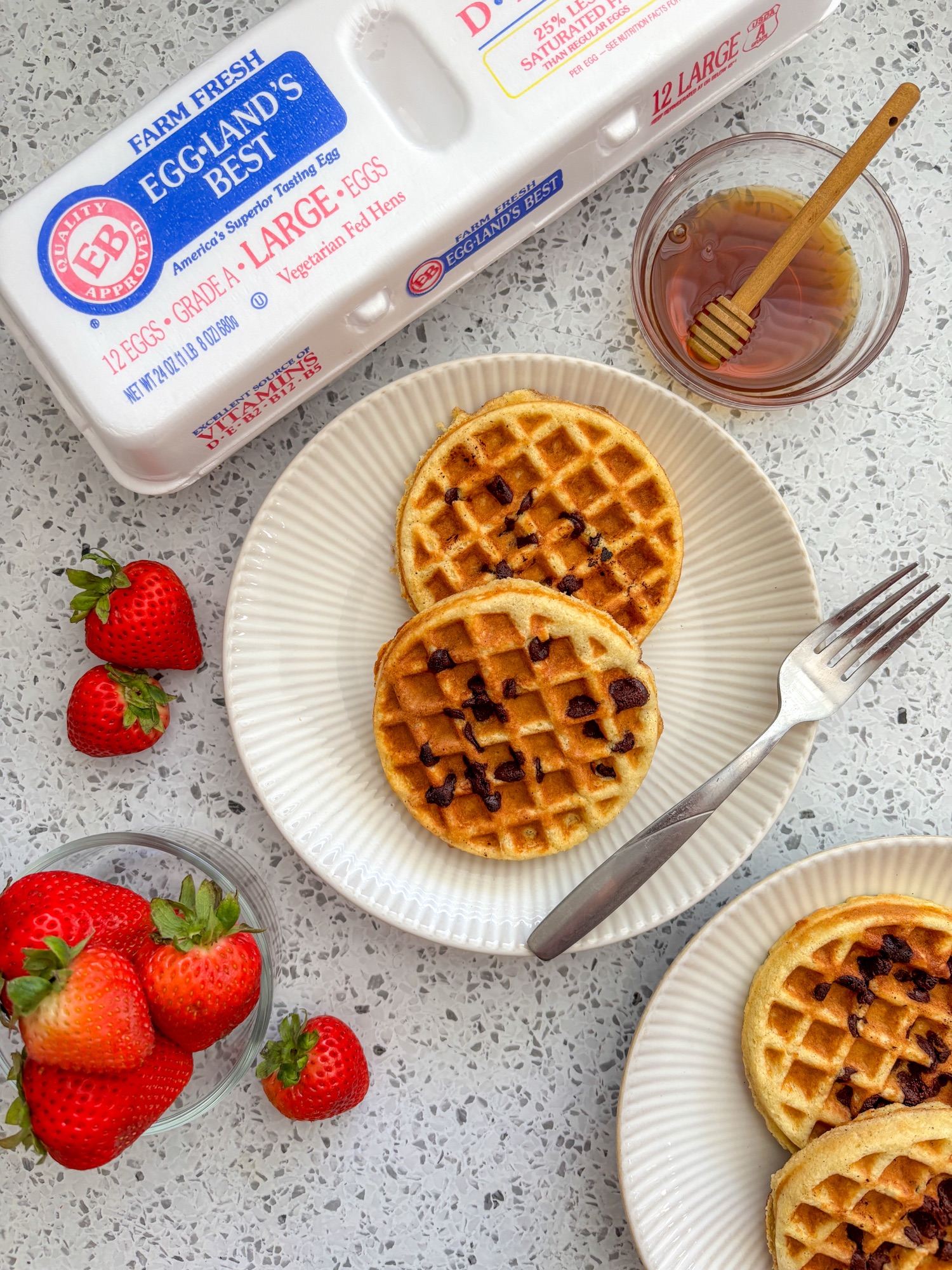 Almond Flour Protein Chocolate Chip Waffles