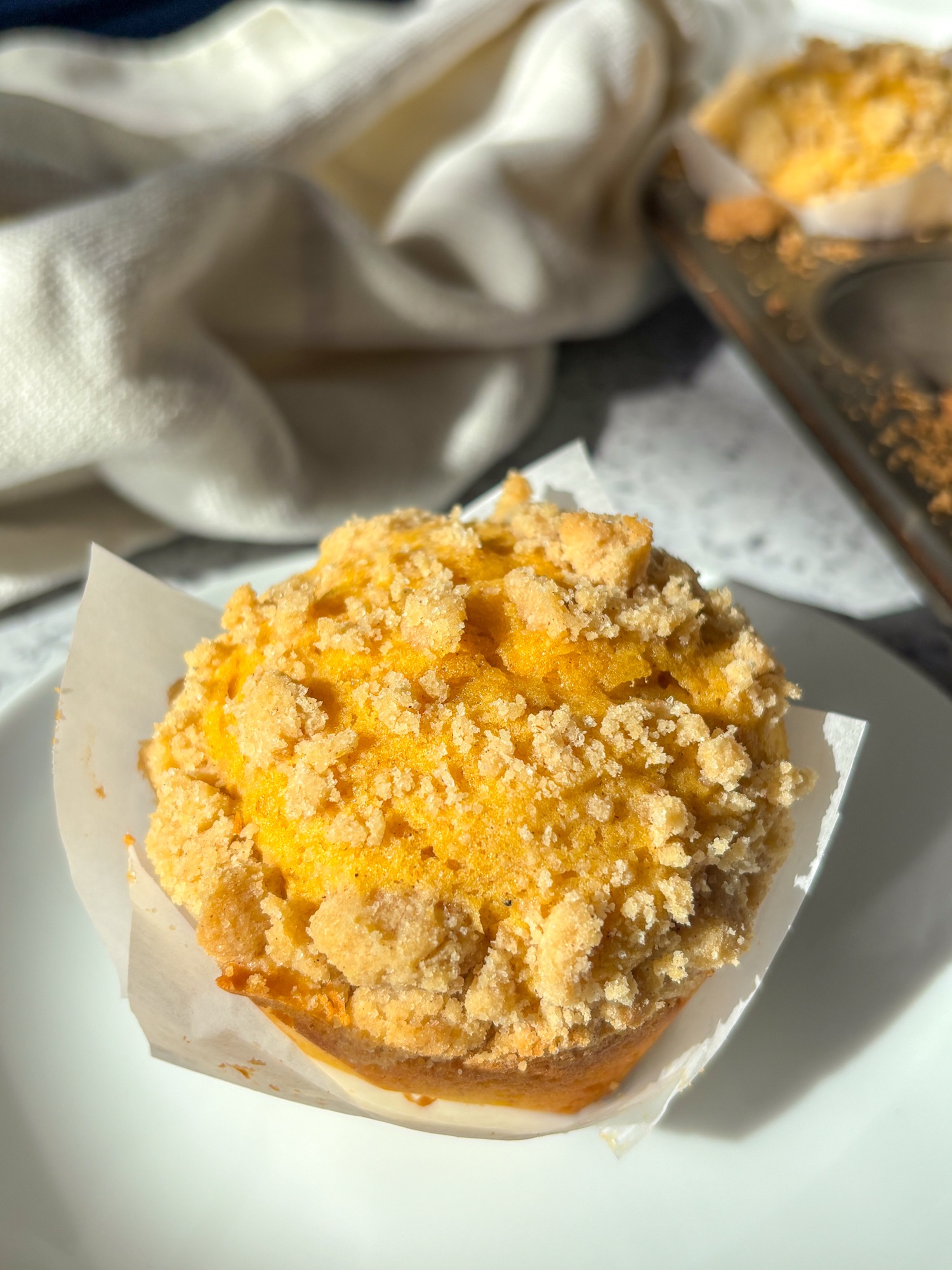 pumpkin muffin with streusel