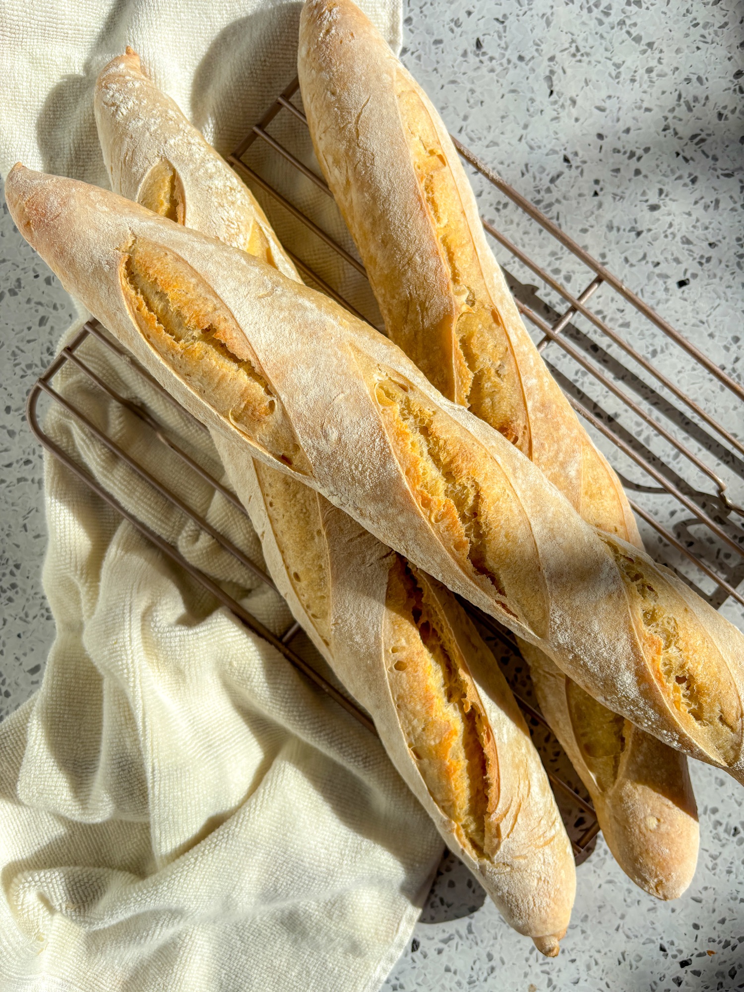 Homemade Sourdough Baguette