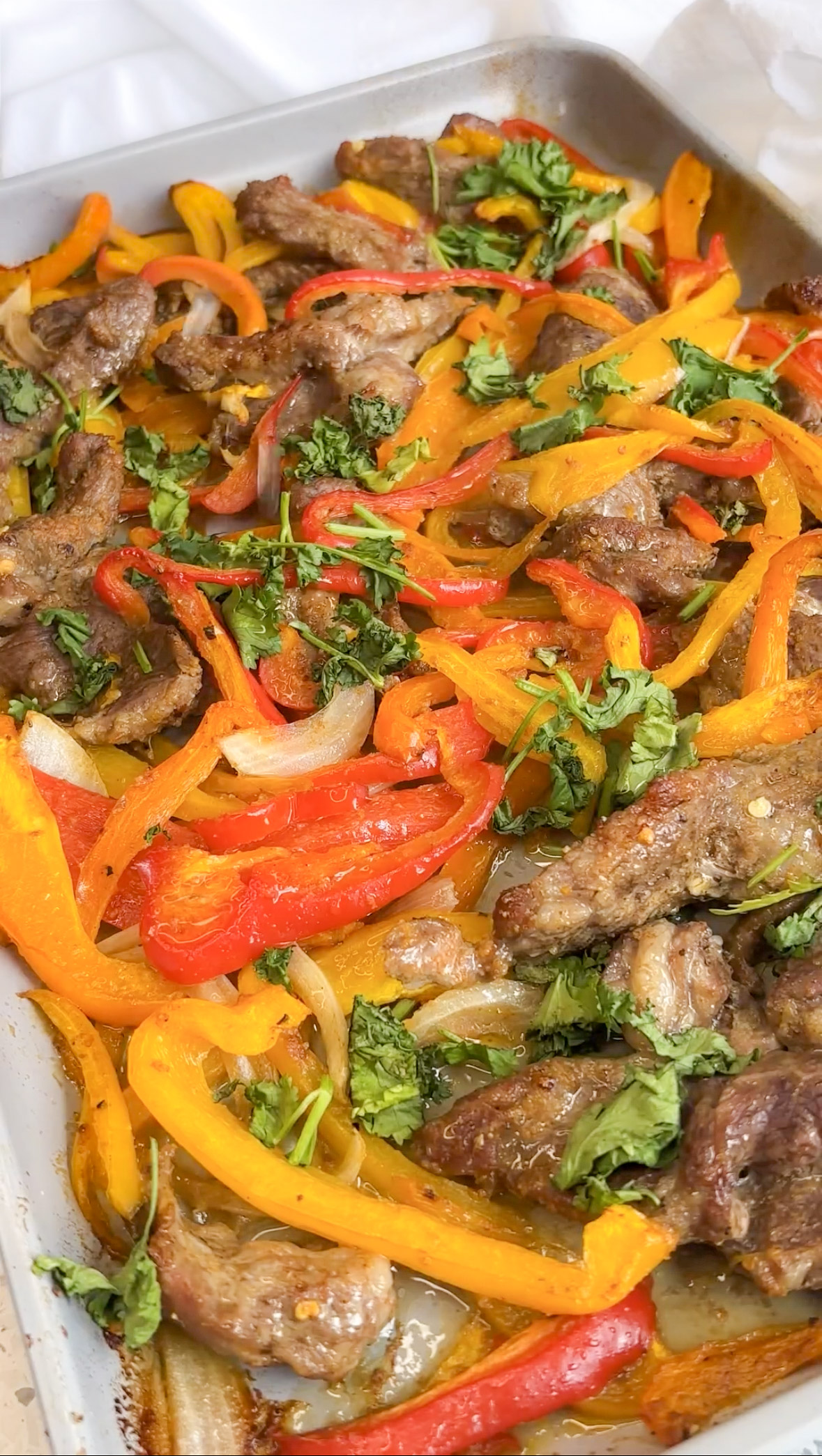 Oven Baked Steak Fajitas Recipe – Easy Sheet Pan Dinner