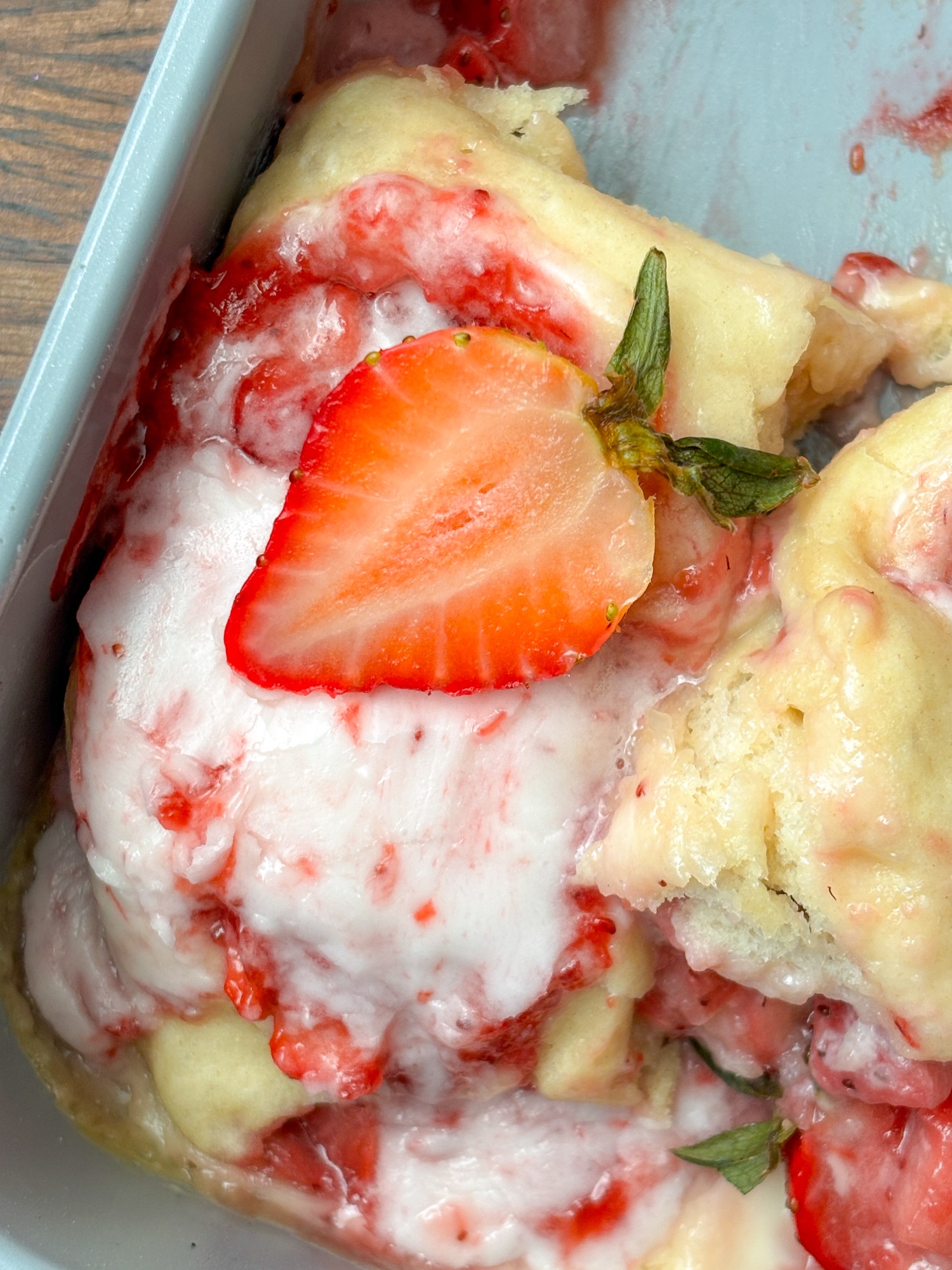 No Yeast Strawberry Cinnamon Rolls