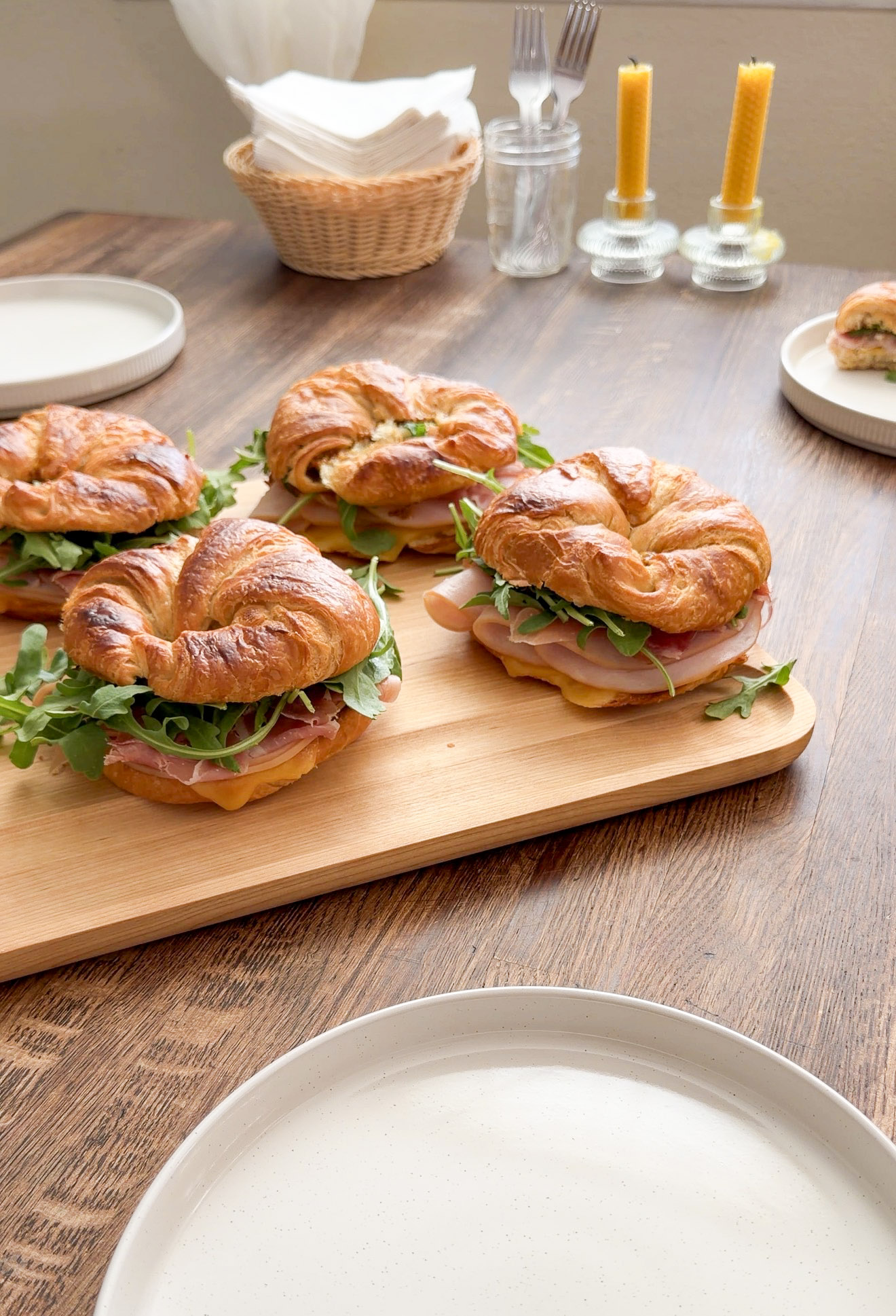 Easy Croissant Sandwich with Prosciutto, Turkey & Gouda